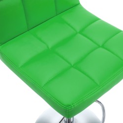Tabourets de bar lot de 2 vert similicuir 