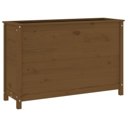 Lit surélevé de jardin brun miel 119,5x40x78 cm pin massif 