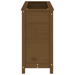 Lit surélevé de jardin brun miel 119,5x40x78 cm pin massif 