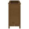 Lit surélevé de jardin brun miel 119,5x40x78 cm pin massif 