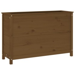 Lit surélevé de jardin brun miel 119,5x40x78 cm pin massif 