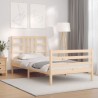 Cadre de lit sans matelas 100x200 cm bois massif de pin 