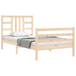 Cadre de lit sans matelas 100x200 cm bois massif de pin 