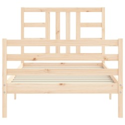 Cadre de lit sans matelas 100x200 cm bois massif de pin 