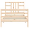 Cadre de lit sans matelas 100x200 cm bois massif de pin 