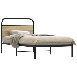 Cadre de lit sans matelas 90x200cm chêne sonoma bois ingénierie 