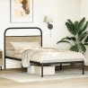 Cadre de lit sans matelas 90x200cm chêne sonoma bois ingénierie 