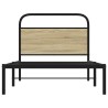 Cadre de lit sans matelas 90x200cm chêne sonoma bois ingénierie 