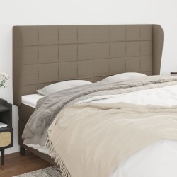 Tête de lit avec oreilles Taupe 163x23x118/128 cm Tissu 