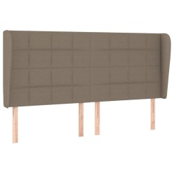 Tête de lit avec oreilles Taupe 163x23x118/128 cm Tissu 