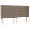 Tête de lit avec oreilles Taupe 163x23x118/128 cm Tissu 