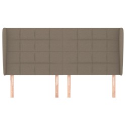 Tête de lit avec oreilles Taupe 163x23x118/128 cm Tissu 