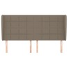 Tête de lit avec oreilles Taupe 163x23x118/128 cm Tissu 