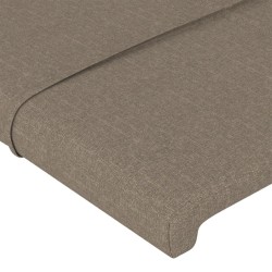 Tête de lit avec oreilles Taupe 163x23x118/128 cm Tissu 