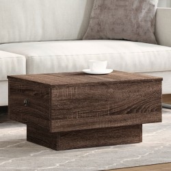 Table basse chêne marron 60x45x31 cm bois d'ingénierie 