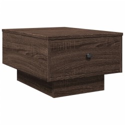 Table basse chêne marron 60x45x31 cm bois d'ingénierie 