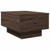 Table basse chêne marron 60x45x31 cm bois d'ingénierie 