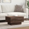 Table basse chêne marron 60x45x31 cm bois d'ingénierie 