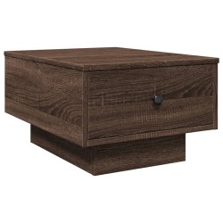 Table basse chêne marron 60x45x31 cm bois d'ingénierie 