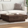 Table basse Chêne marron 90x90x28 cm Bois d'ingénierie 