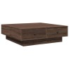 Table basse Chêne marron 90x90x28 cm Bois d'ingénierie 