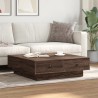 Table basse Chêne marron 90x90x28 cm Bois d'ingénierie 