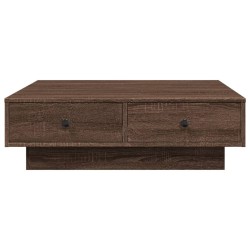 Table basse Chêne marron 90x90x28 cm Bois d'ingénierie 