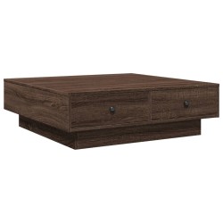Table basse Chêne marron 90x90x28 cm Bois d'ingénierie 