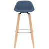 Tabourets de bar lot de 2 bleu tissu 