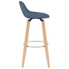 Tabourets de bar lot de 2 bleu tissu 