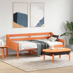 Lit de jour sans matelas cire marron 90x190 cm bois pin massif 