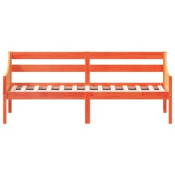 Lit de jour sans matelas cire marron 90x190 cm bois pin massif 