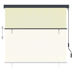 Store roulant d'extérieur 160x250 cm Crème 