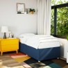 Cadre de lit sans matelas bleu 90x190 cm tissu 