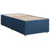 Cadre de lit sans matelas bleu 90x190 cm tissu 