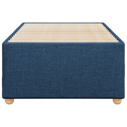 Cadre de lit sans matelas bleu 90x190 cm tissu 