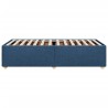 Cadre de lit sans matelas bleu 90x190 cm tissu 