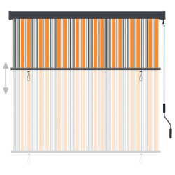 Store roulant d'extérieur 160x250 cm Jaune et bleu 