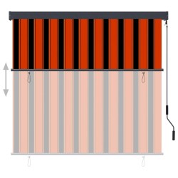 Store roulant d'extérieur 160x250 cm Orange et marron 