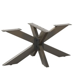 Pied de table basse en forme d'araignée noir 98 x 58 x (42-43) cm en acier 