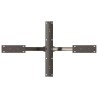 Pied de table basse en forme d'araignée noir 98 x 58 x (42-43) cm en acier 