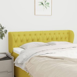 Tête de lit avec oreilles Vert 147x23x78/88 cm Tissu 