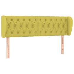 Tête de lit avec oreilles Vert 147x23x78/88 cm Tissu 