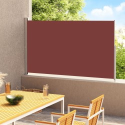 Auvent latéral rétractable de patio 220x300 cm Marron 