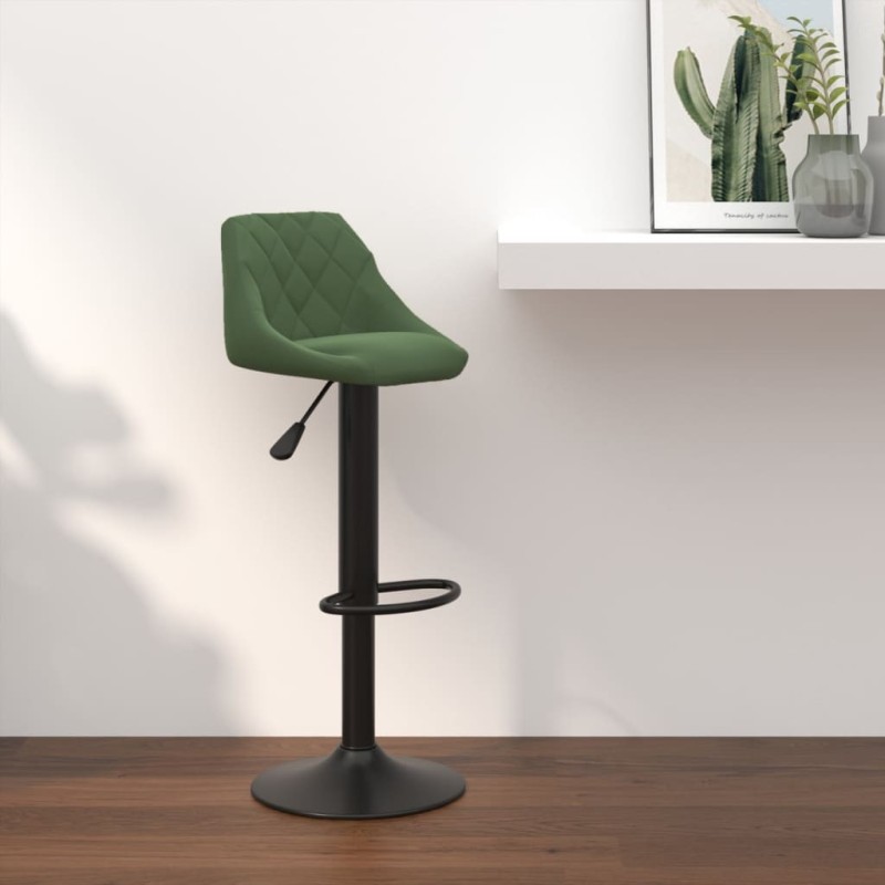 Tabouret de bar Vert foncé Velours Tabouret de bar Vert foncé Velours
