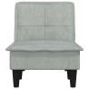 Chaise longue gris clair velours 