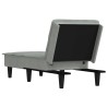 Chaise longue gris clair velours 