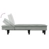 Chaise longue gris clair velours 