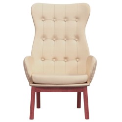 Chaise de relaxation Crème Tissu 