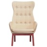 Chaise de relaxation Crème Tissu 